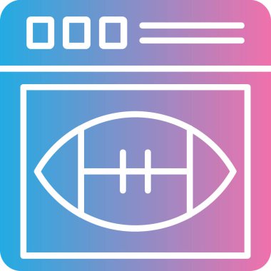 rugby simgesi, vektör illüstrasyonu