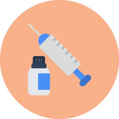 Aşı. Web simgesi basit illüstrasyon