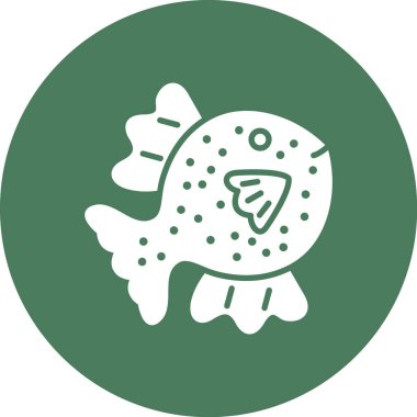 Balık simgesinin vektör illüstrasyonu