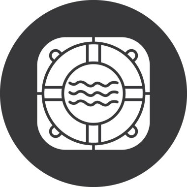 Bir cankurtaran simgesinin vektör illüstrasyonu