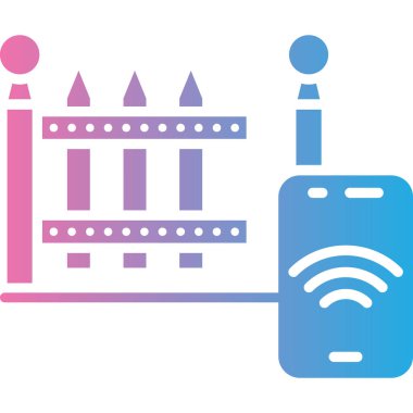 Kablosuz ağ ve yönlendirici simgesi, vektör illüstrasyonu