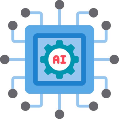 ai Yapay Zeka Simgesi Düz Biçimli