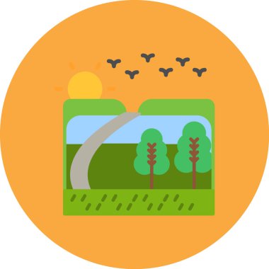 Orman düz vektör simgesi