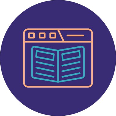 Kitap simgesinin vektör illüstrasyonu