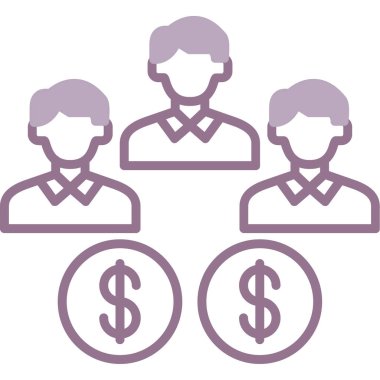 iş takımı simgesi, özet vektörü