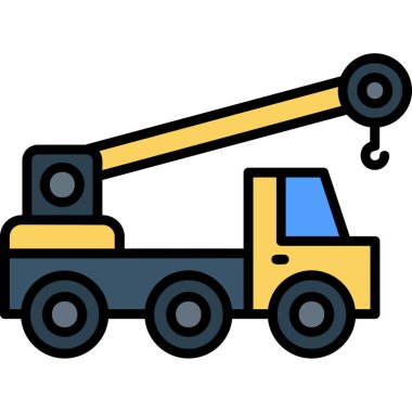 Vinç vinç simgesi renk çizgisi vektörü