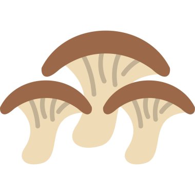 Mantarlar, vektör illüstrasyonu, beyaz arkaplanda izole