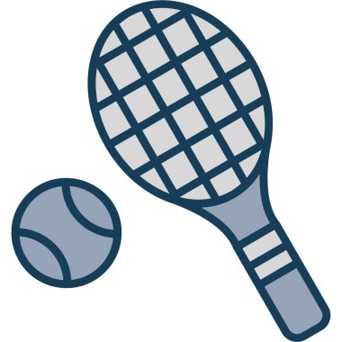 Tenis raketi vektör simgesi düzenlenebilir