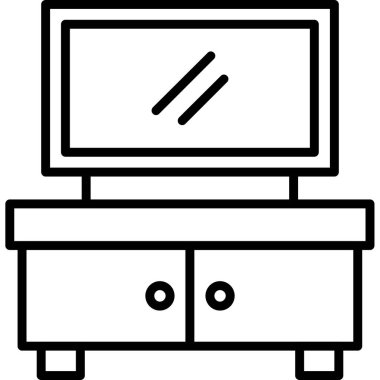 mobilya ikonu vektör illüstrasyonu