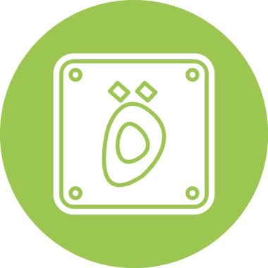 Benzersiz avokado vektör kabartma simgesi