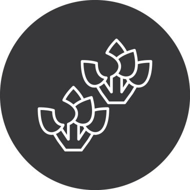 Çiçek. Web simgesi basit illüstrasyon