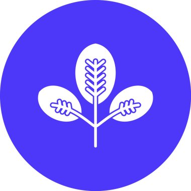 Yaprak. Web simgesi basit illüstrasyon