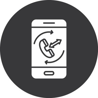 Akıllı telefon simgesinin vektör illüstrasyonu