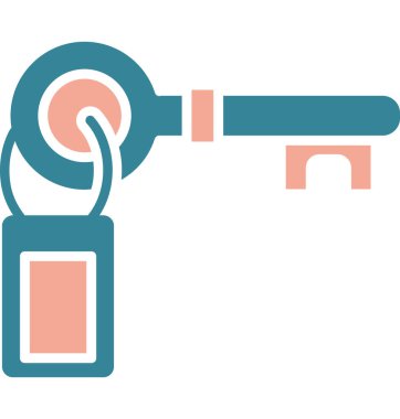 Anahtar vektör illüstrasyon simgesi