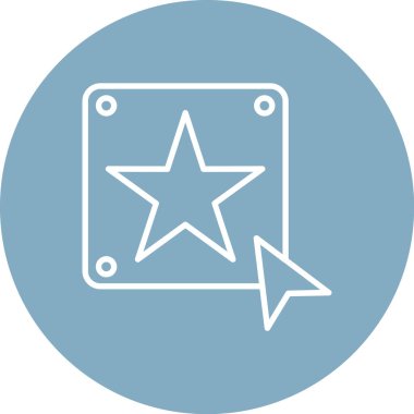 Yıldız Simgesi, Basit Renk Vektörü İllüstrasyonu