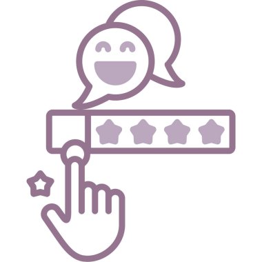 Müşteri memnuniyeti derecelendirme simgesi. Beyaz arkaplanda izole edilmiş web tasarımı için müşteri memnuniyeti vektör simgesi taslağı