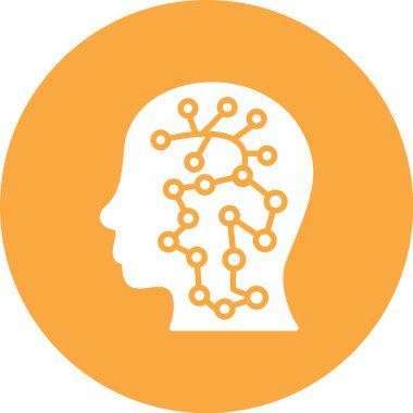 beyin ikonu vektör illüstrasyonu