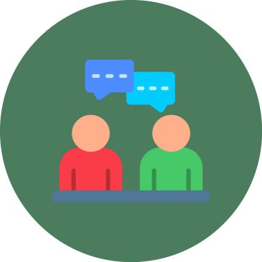 Konuş. Web simgesi basit illüstrasyon