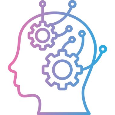 Beyin. Web simgesi basit illüstrasyon