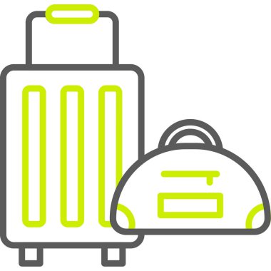 seyahat çantası ikonu vektör illüstrasyonu