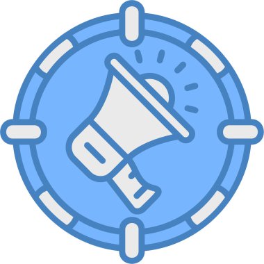 Megafon. Web simgesi basit illüstrasyon