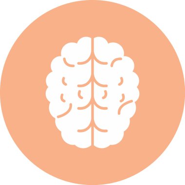 Beyin. Web simgesi basit illüstrasyon