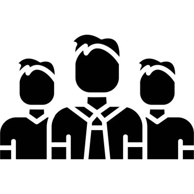 takım insanları ana hatlar biçiminde grup simgesi