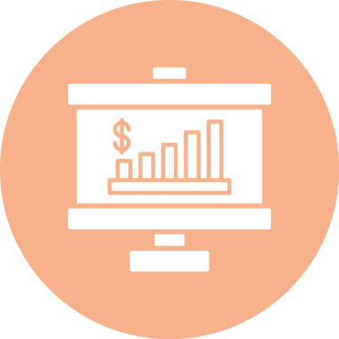 İş konseptinin vektör simgesi, doların düz tasarımı