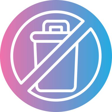 Vektör çizim çöp tenekesi simgesine