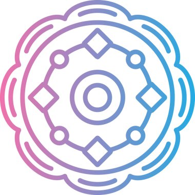 Beynin bir simgesinin vektör çizimi