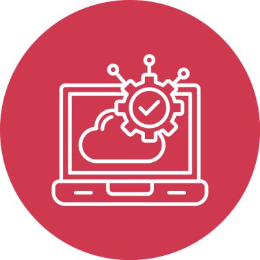 Dizüstü bilgisayar simgesi vektör çizimi