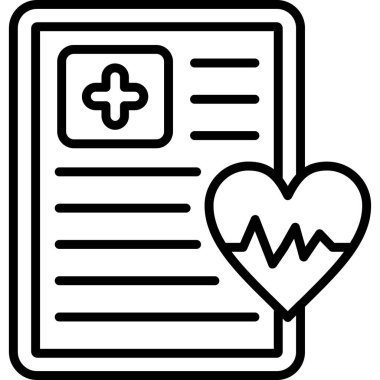 tıbbi rapor vektör simgesi modern illüstrasyon tasarımı