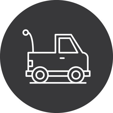 Bir kamyon simgesinin vektör çizimi