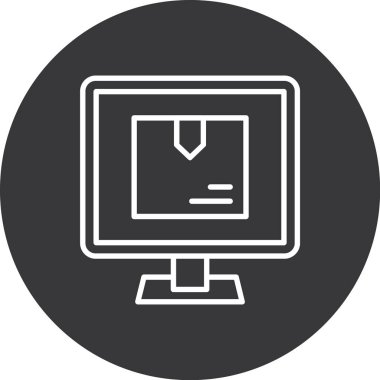 vektör lcd simgesi illüstrasyonu