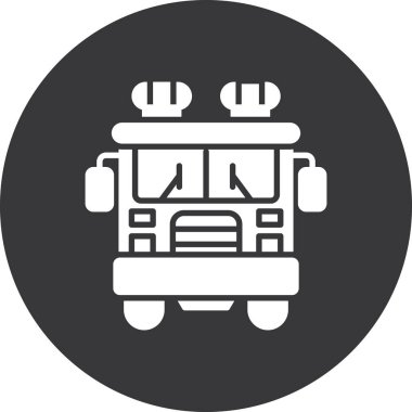 bus simgesi vektör illüstrasyonu