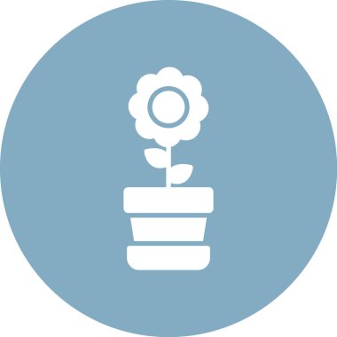 Çiçek. Web simgesi basit illüstrasyon