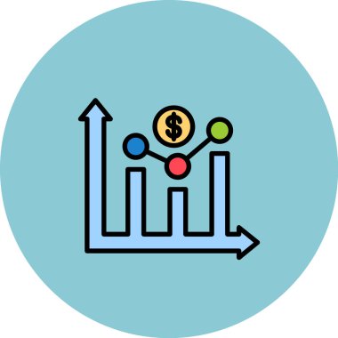 Düz ortamda vektör simgesi çizimi