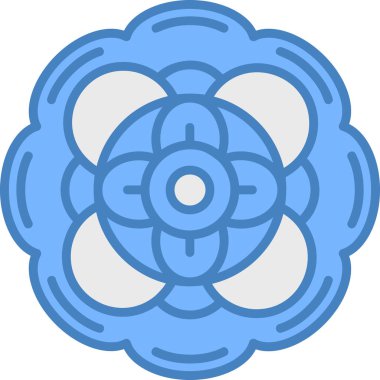 Çiçek. Web simgesi basit illüstrasyon