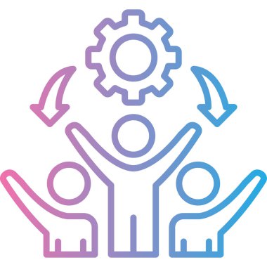 İnsan kaynakları ikon vektör illüstrasyon tasarımı