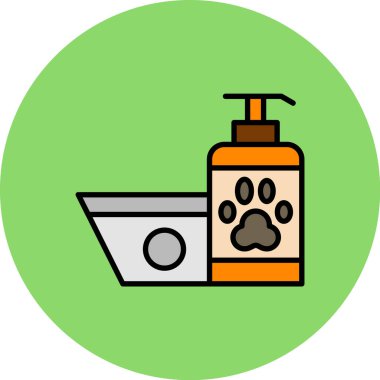 Evde beslenen hayvan yiyecek kutsal kişilerin resmi, vektör çizim