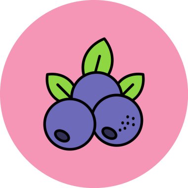 Yabanmersini. Web simgesi basit illüstrasyon