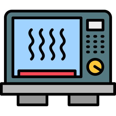 fırın ikonu vektör illüstrasyonu