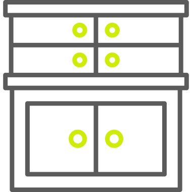 Gardırop. Web simgesi basit illüstrasyon