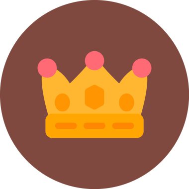 Bir taç simgesinin vektör illüstrasyonu