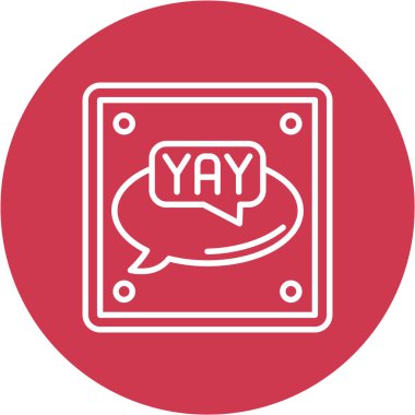 Kırmızı balon simgesinin vektör çizimi