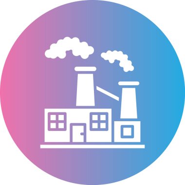 Fabrika simgesi vektör illüstrasyonu