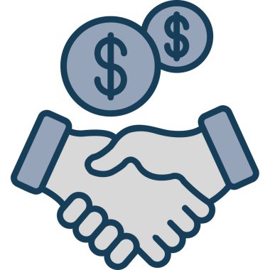 El sıkışma simgesi vektör illüstrasyonu