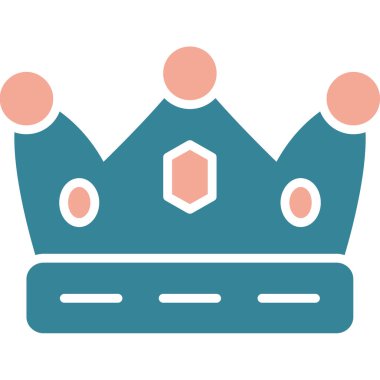 taç düz simgesi, vektör, illüstrasyon