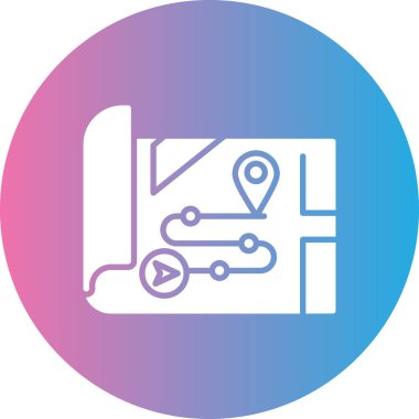 Bir harita simgesinin vektör illüstrasyonu