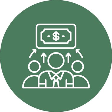 İş ve finans simgesinin vektör illüstrasyonu